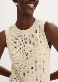 Best Top de punto ajour con fibras metalizadas Mujer Camisetas|Ropa De Punto