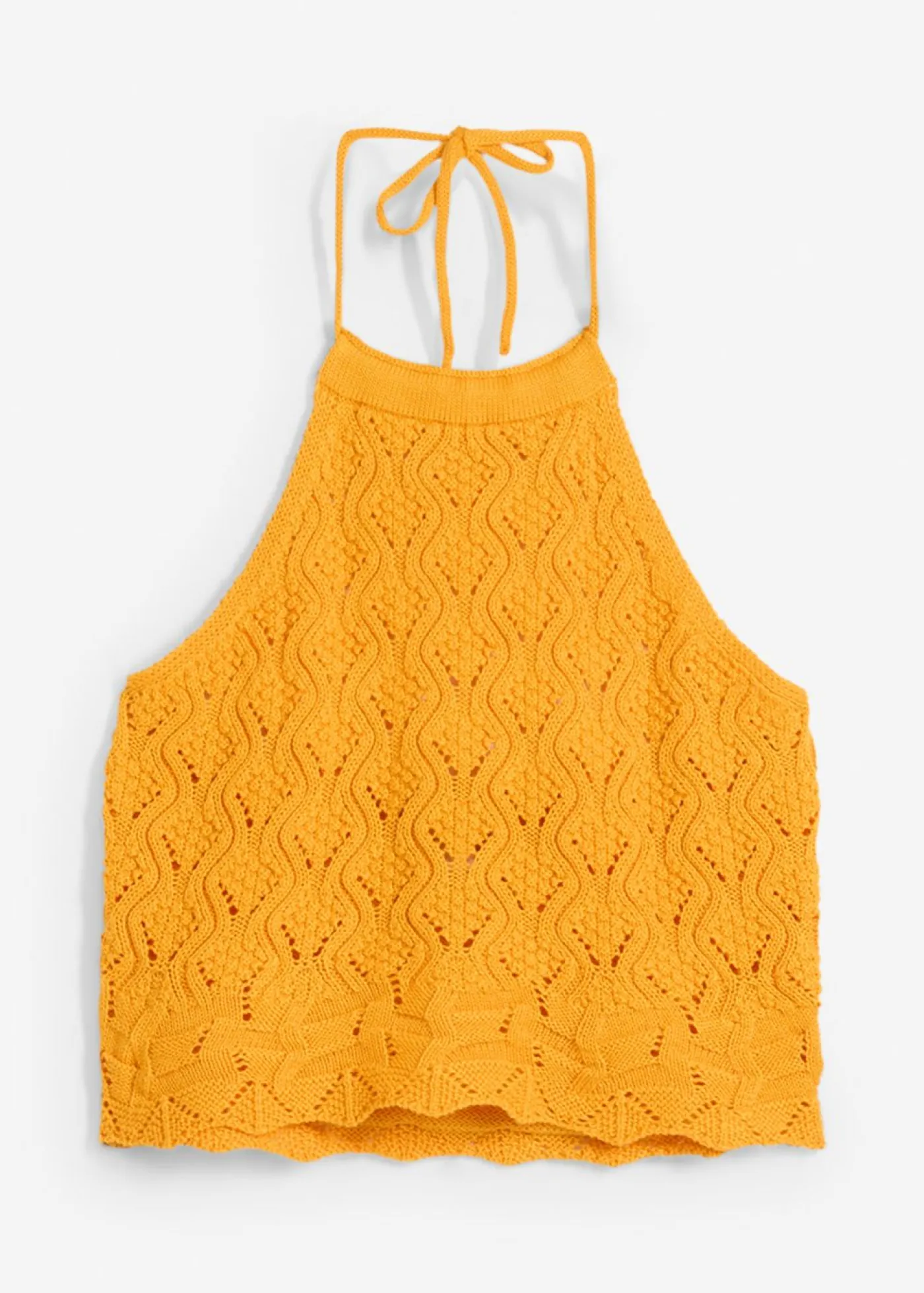 Online Top de punto anudado al cuello Mujer Camisetas|Ropa De Punto