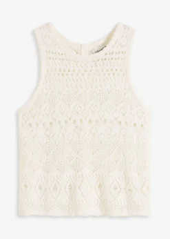 Clearance Top de punto con patrón de punto calado Mujer Camisetas|Ropa De Punto