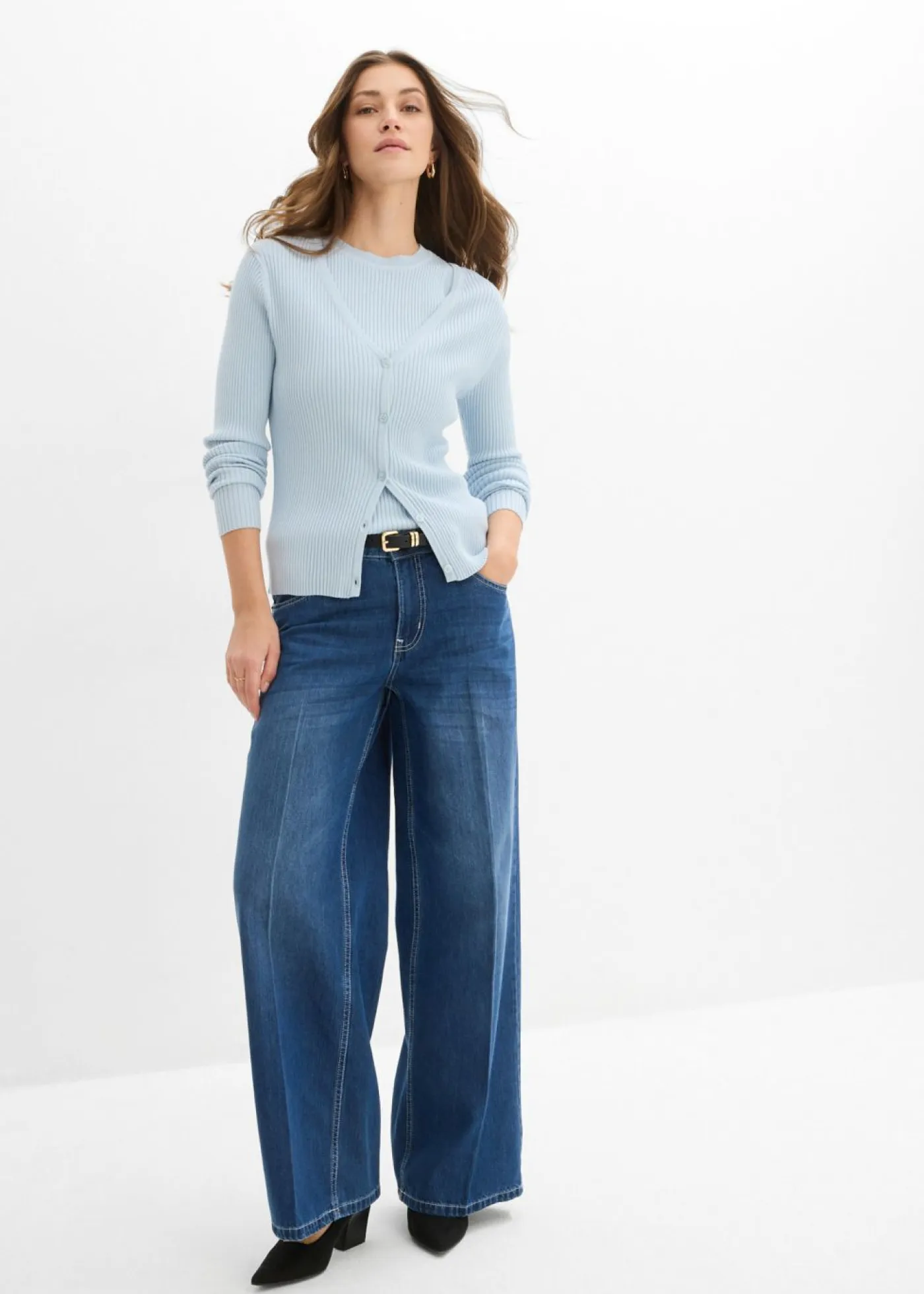 Discount Top de punto con viscosa Mujer Camisetas|Novedades