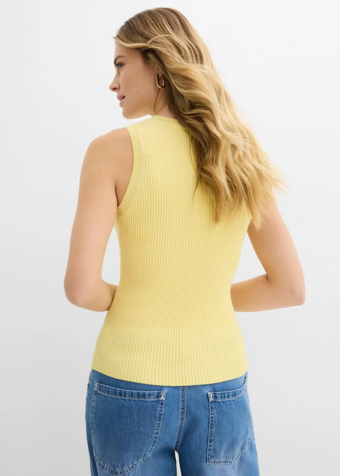 Top de punto con viscosa Mujer Camisetas|Novedades