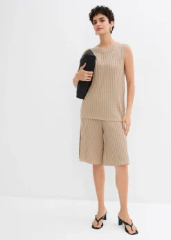 New Top de punto de mezcla de viscosa Mujer Conjuntos De Ropa|Esenciales