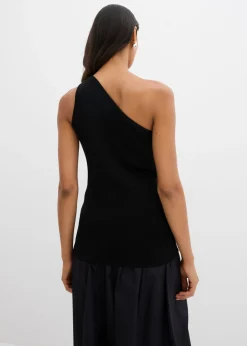 Best Top de punto de mezcla de viscosa con hombros al descubierto Mujer Esenciales|Camisetas