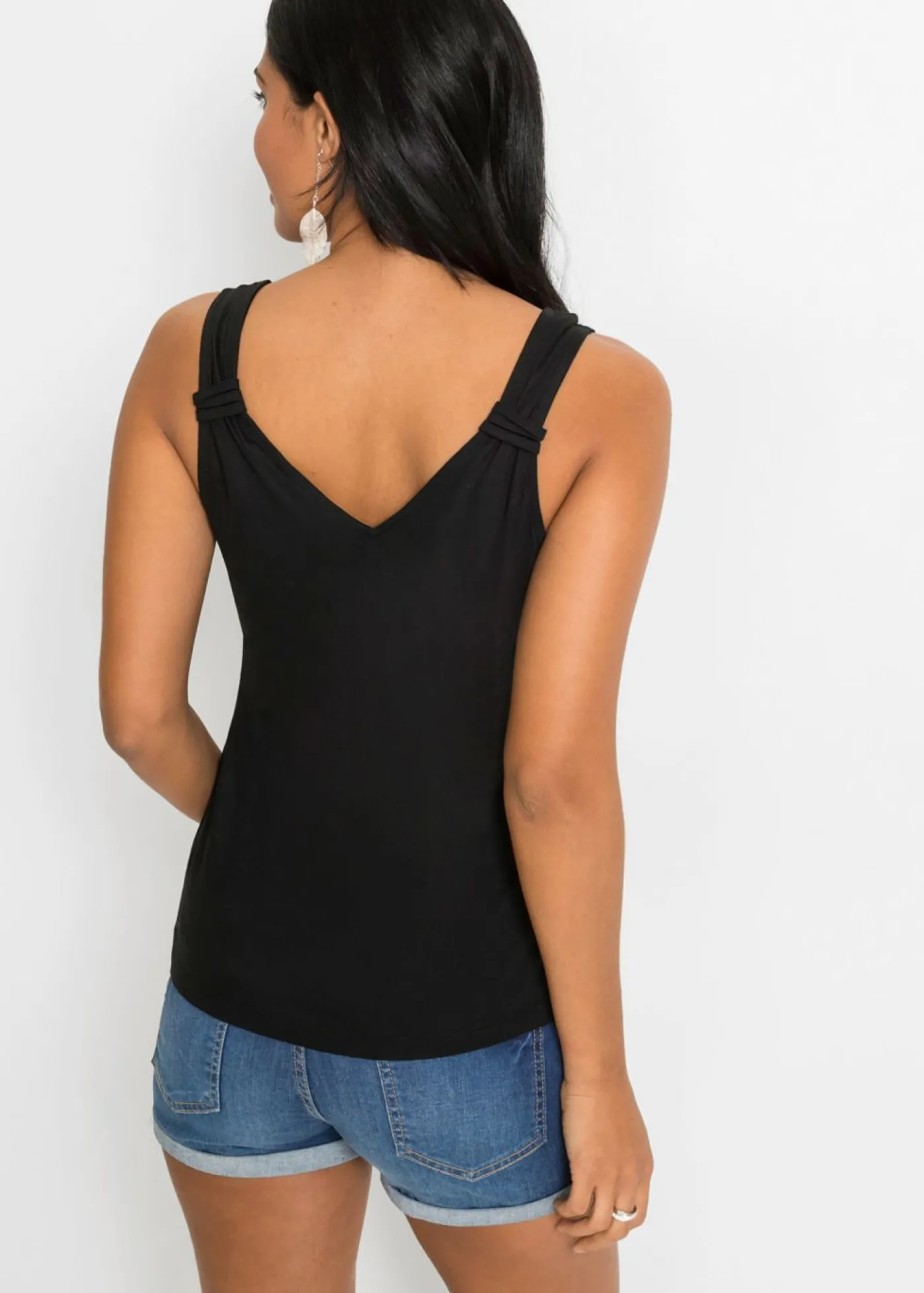 Outlet Top de punto de viscosa pura Mujer Camisetas