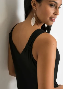 Outlet Top de punto de viscosa pura Mujer Camisetas