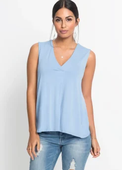 Outlet Top de suave mezcla de viscosa Mujer Camisetas|Novedades