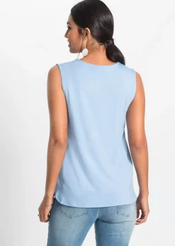 Outlet Top de suave mezcla de viscosa Mujer Camisetas|Novedades