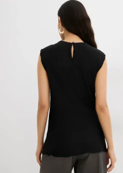 Discount Top de tejido arrugado estructurado Mujer Esenciales|Camisetas