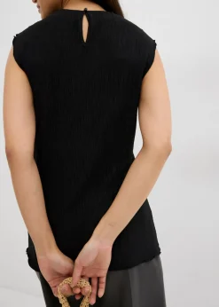 Discount Top de tejido arrugado estructurado Mujer Esenciales|Camisetas