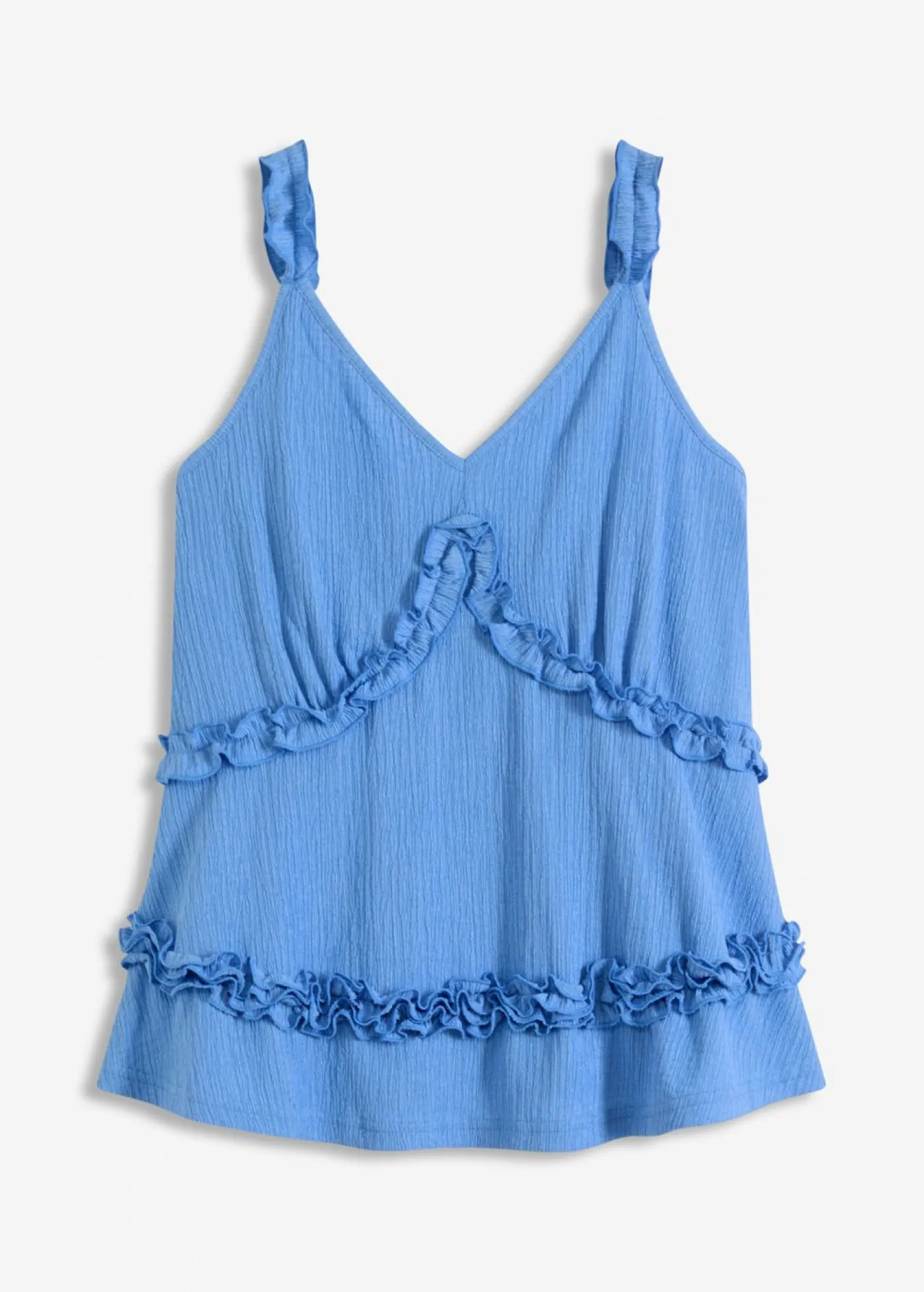 New Top de tirantes finos con volantes Mujer Camisetas