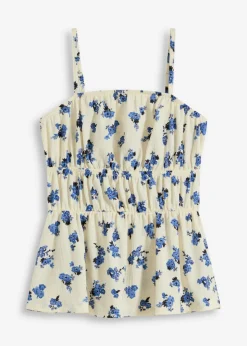 Top de tirantes finos de crepé estructurado Mujer Camisetas