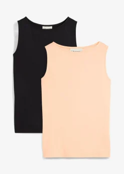 Top de viscosa suave (2 unidades) Mujer Básicos|Camisetas