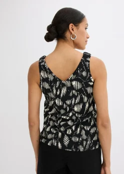 Clearance Top estampado de punto estructurado Mujer Camisetas