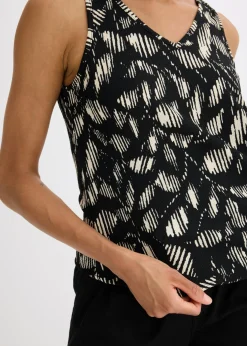 Clearance Top estampado de punto estructurado Mujer Camisetas