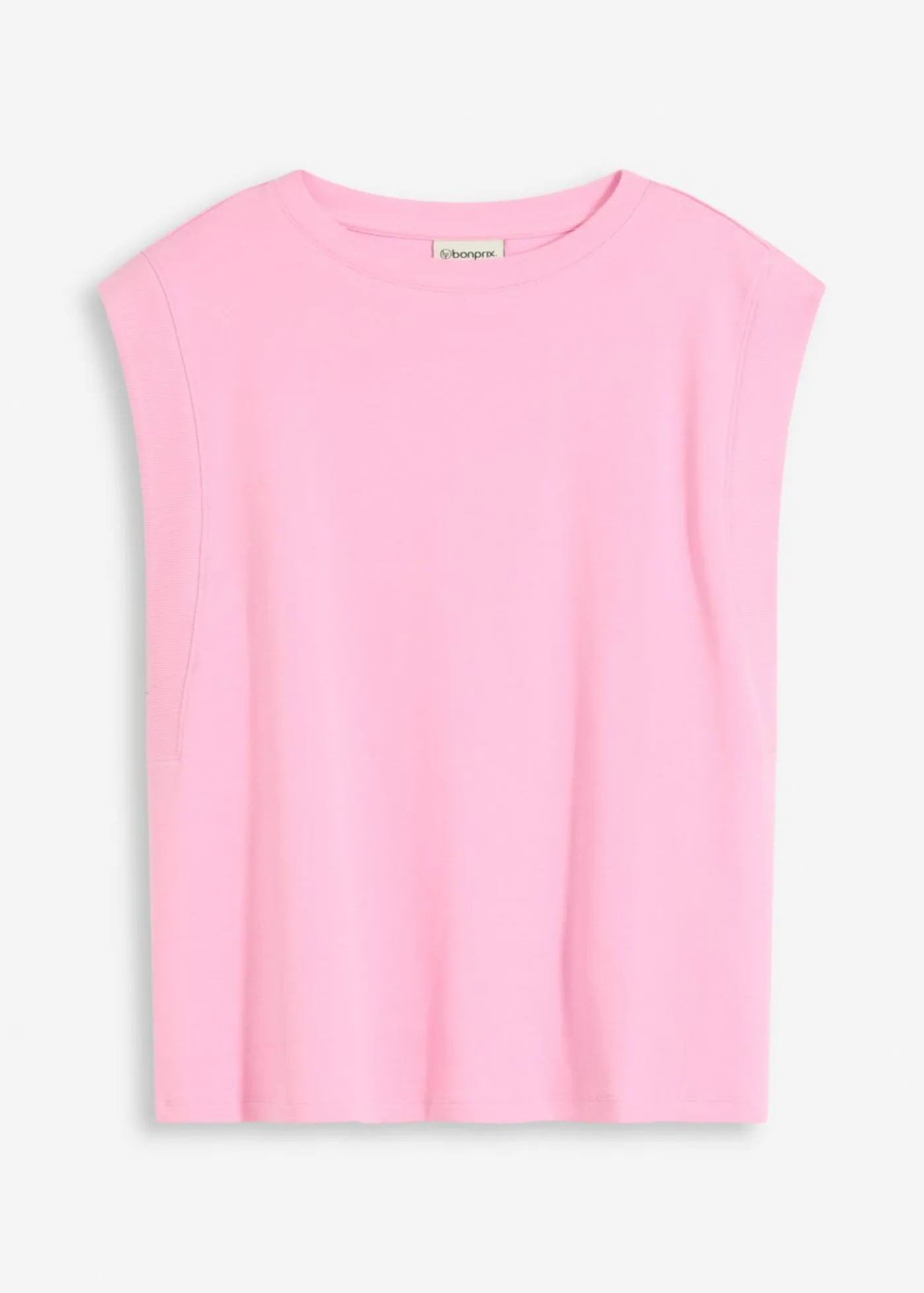 Sale Top holgado con inserto de canalé en las mangas Mujer Camisetas