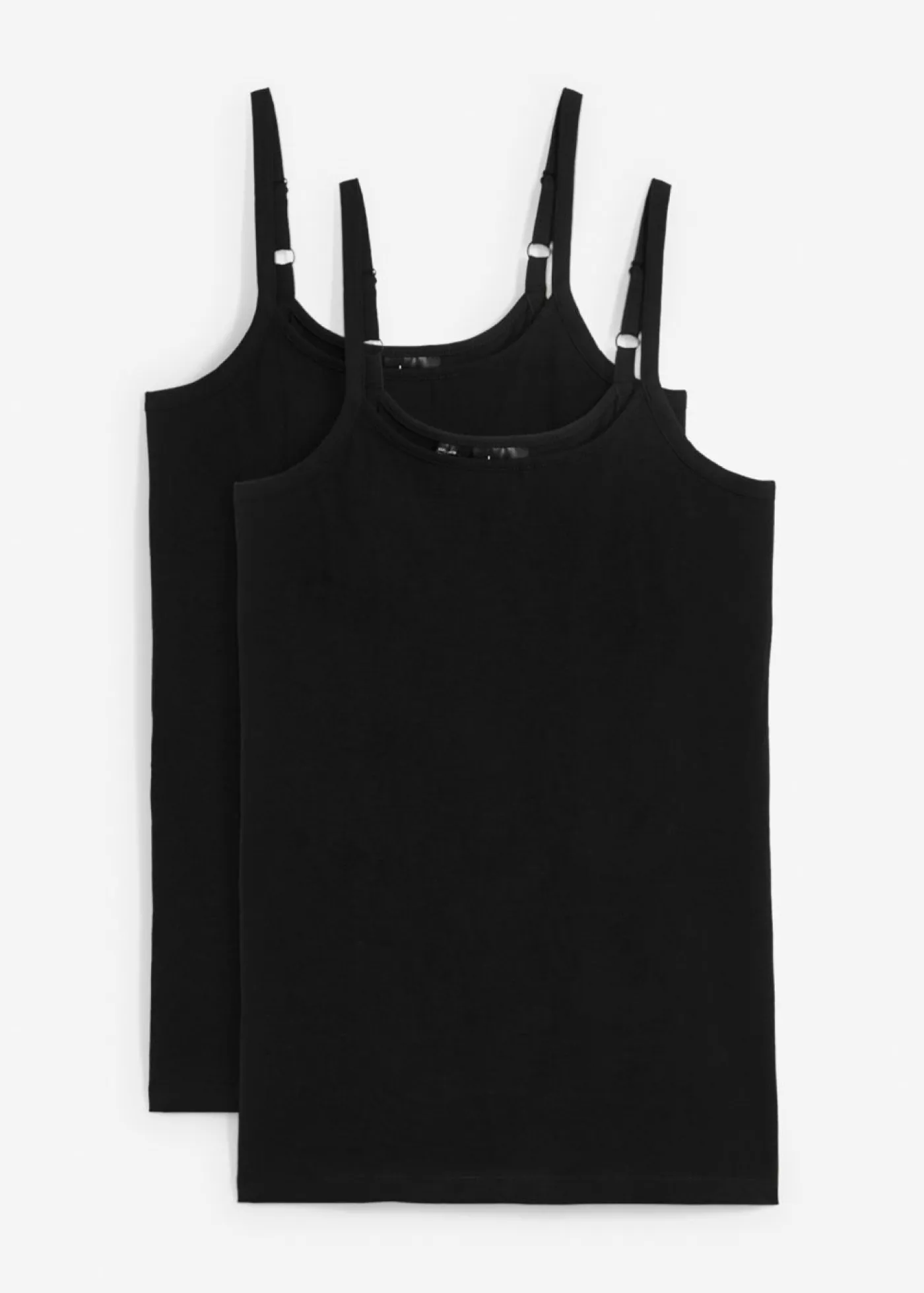 Outlet Top largo con tirantes finos de algodón (2 unidades) Mujer Camisetas Interiores|Básicos