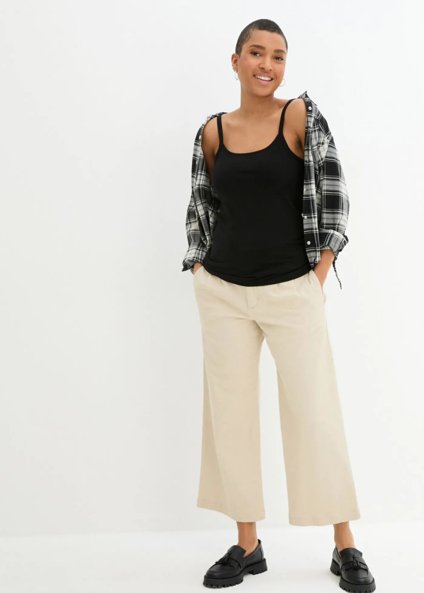 Outlet Top largo con tirantes finos de algodón (2 unidades) Mujer Camisetas Interiores|Básicos