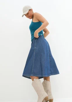 Sale Top largo con tirantes finos de algodón (2 unidades) Mujer Camisetas Interiores|Básicos