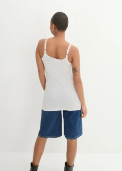 Online Top largo con tirantes finos de algodón (2 unidades) Mujer Camisetas Interiores|Básicos
