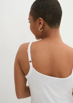 Online Top largo con tirantes finos de algodón (2 unidades) Mujer Camisetas Interiores|Básicos