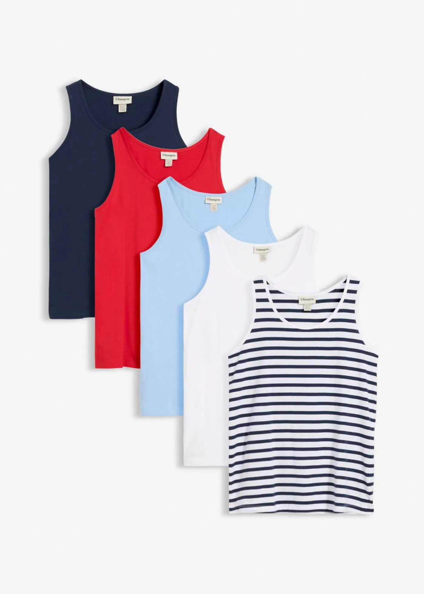 Best Top largo de algodón orgánico puro (5 unidades) Mujer Camisetas Interiores|Básicos