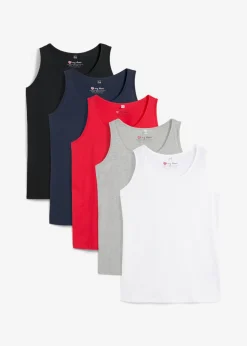 New Top largo de algodón orgánico puro (5 unidades) Mujer Camisetas Interiores|Básicos