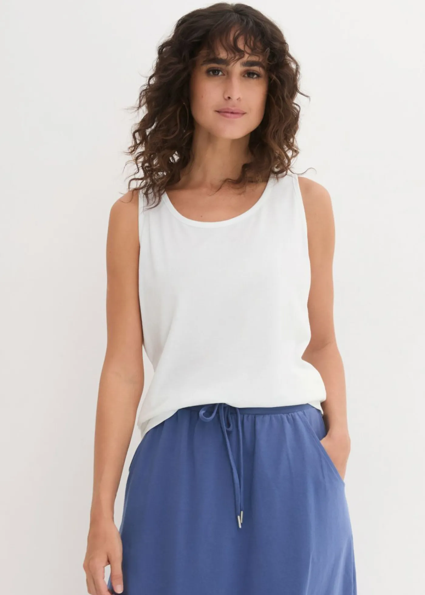 Outlet Top largo de algodón orgánico puro (5 unidades) Mujer Camisetas Interiores|Básicos