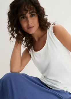 Outlet Top largo de algodón orgánico puro (5 unidades) Mujer Camisetas Interiores|Básicos