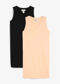 Discount Top largo de algodón orgánico puro (2 unidades) Mujer Camisetas Interiores|Básicos