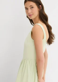 Sale Top largo de mezcla de algodón elástico Mujer Camisetas