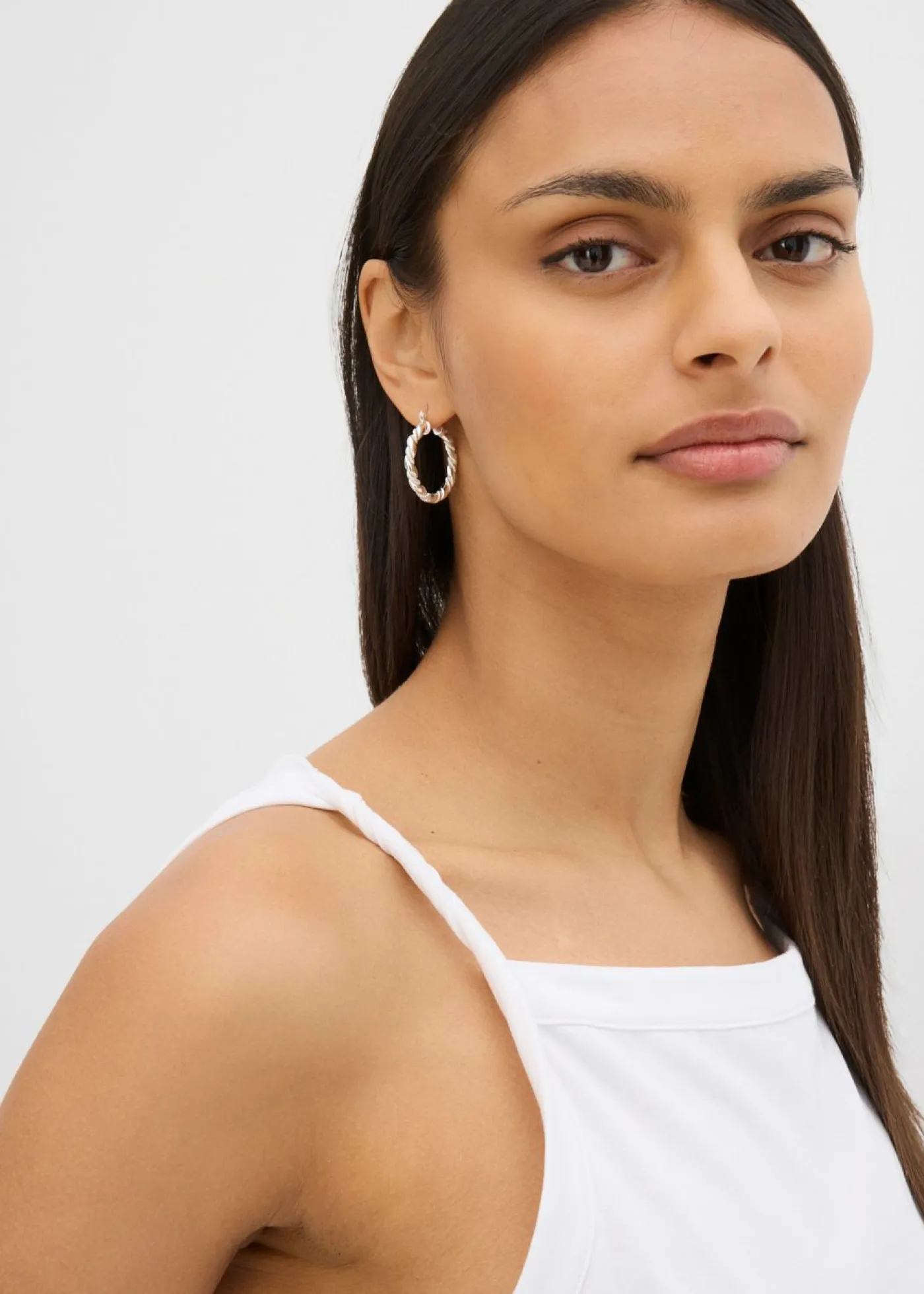 Clearance Top largo de mezcla de algodón elástico Mujer Esenciales|Camisetas