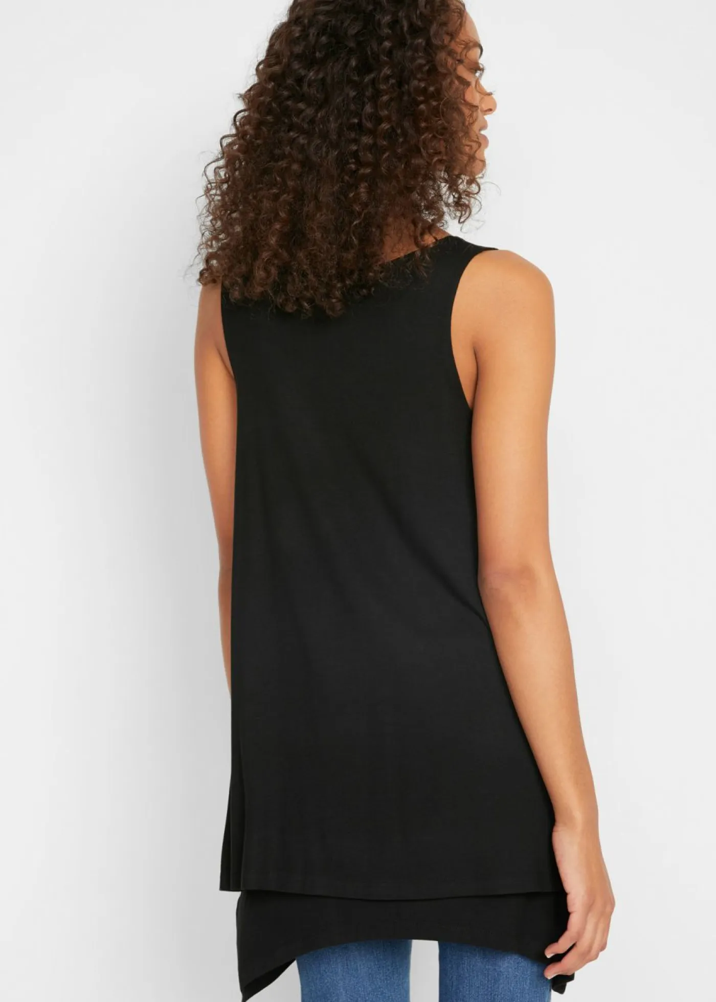 Best Top largo de mezcla de viscosa con doble capa Mujer Camisetas