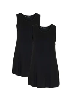 Sale Top largo de viscosa suave (2 unidades) Mujer Básicos|Camisetas