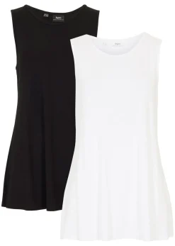 New Top largo de viscosa suave (2 unidades) Mujer Básicos|Camisetas