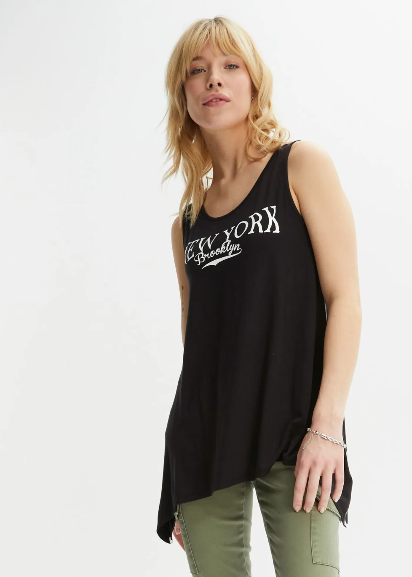 New Top largo de viscosa suave Mujer Camisetas