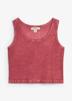 Clearance Top sin mangas de algodón orgánico puro Mujer Camisetas
