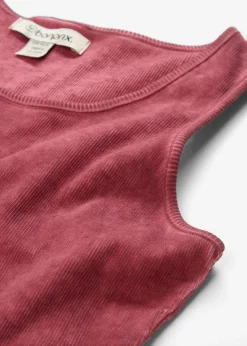 Clearance Top sin mangas de algodón orgánico puro Mujer Camisetas