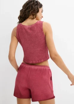 Clearance Top sin mangas de algodón orgánico puro Mujer Camisetas