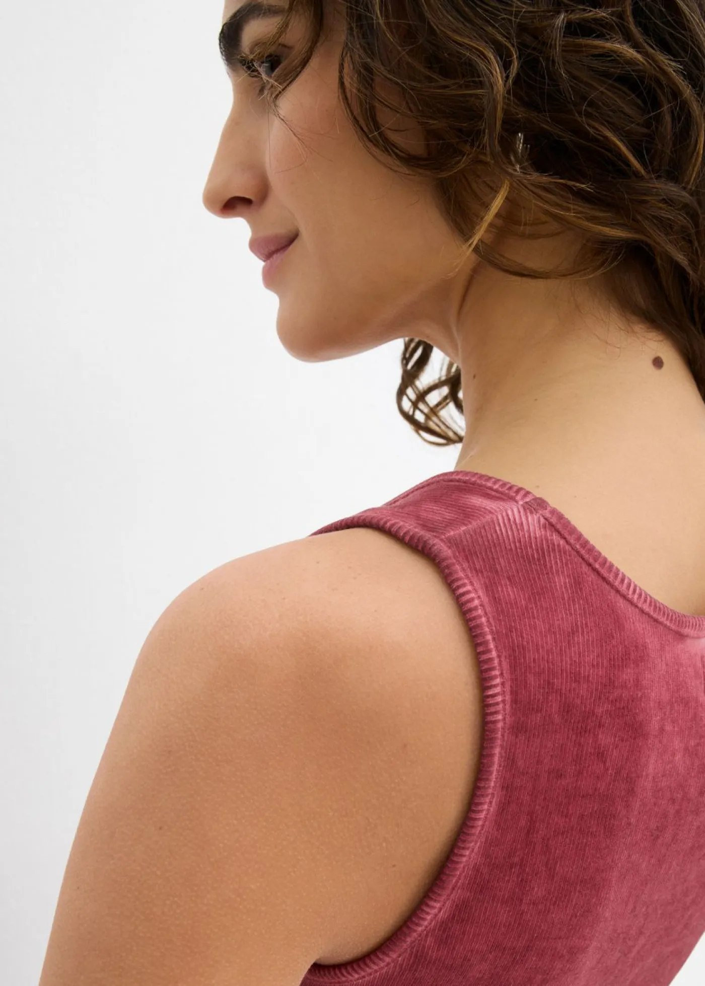 Clearance Top sin mangas de algodón orgánico puro Mujer Camisetas
