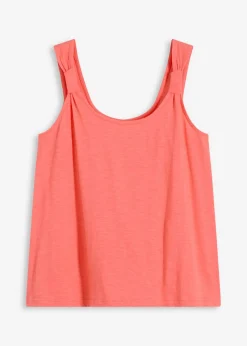 Clearance Top sin mangas de algodón orgánico puro Mujer Camisetas