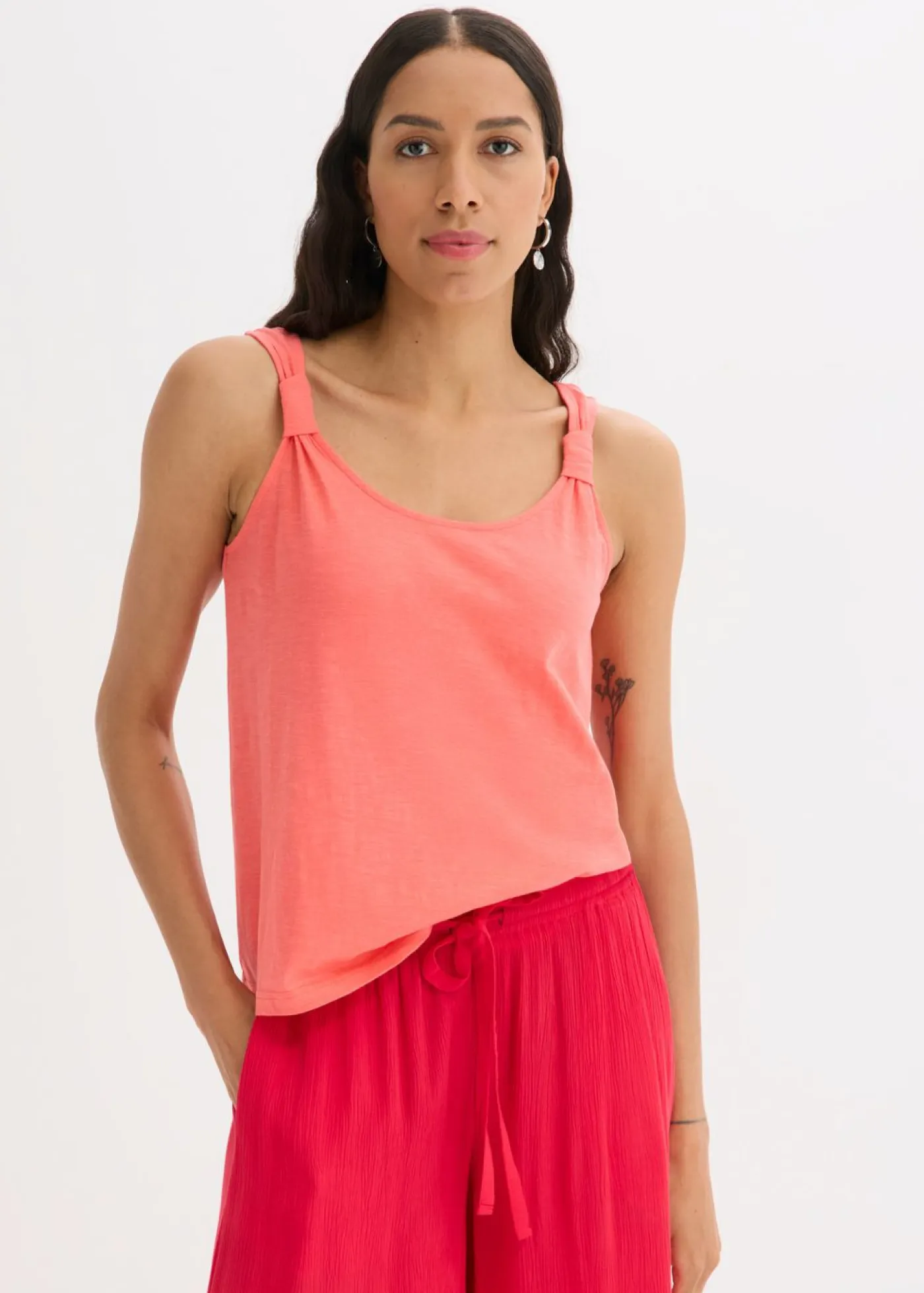 Clearance Top sin mangas de algodón orgánico puro Mujer Camisetas