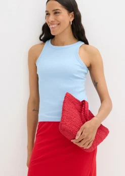 Discount Top sin mangas de canalé Mujer Camisetas Interiores|Básicos