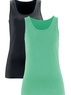 Best Top sin mangas elástico (2 unidades) Mujer Camisetas Interiores|Básicos