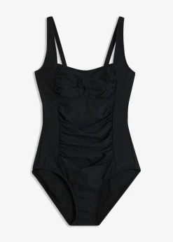 New Traje de baño con efecto moldeador medio y aspecto cruzado Mujer Vestidos Moldeadores|Bañadores