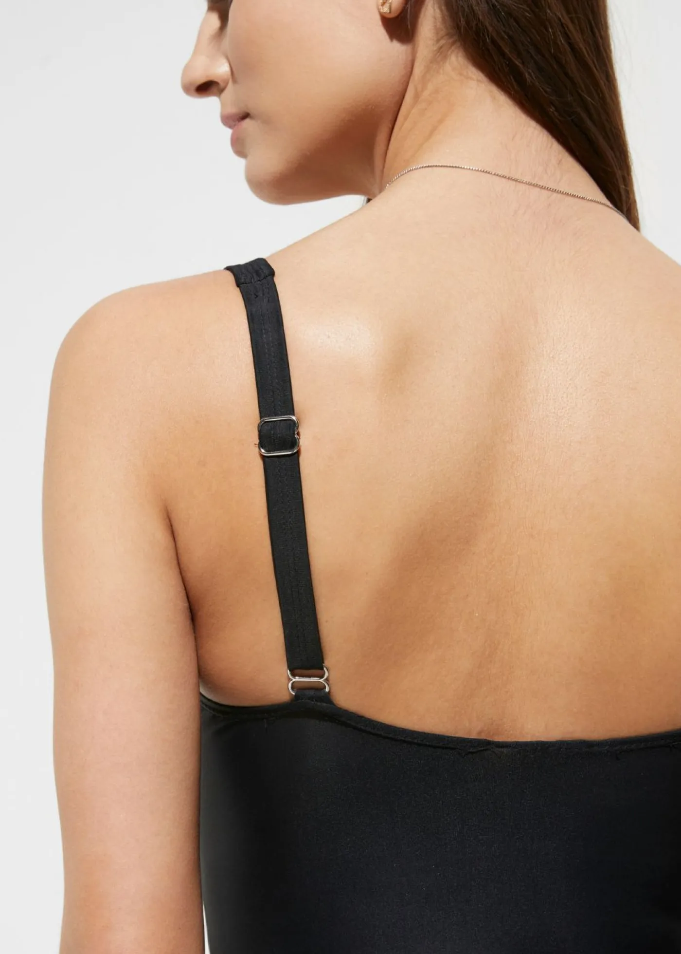 New Traje de baño con efecto moldeador medio y aspecto cruzado Mujer Vestidos Moldeadores|Bañadores