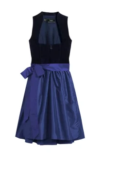 Traje tirolés con corpiño de terciopelo y delantal de satén (2 piezas) Mujer Vestidos