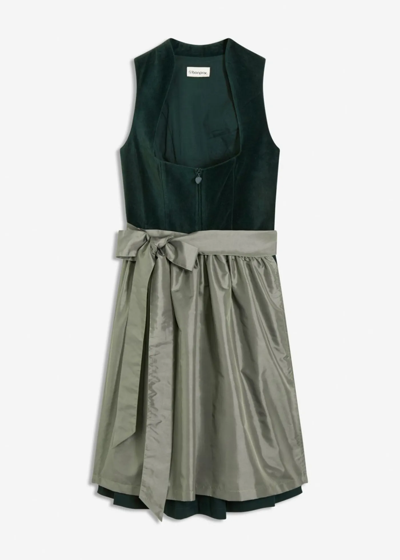 Clearance Traje tirolés con corpiño de terciopelo y delantal de satén (2 piezas) Mujer Vestidos