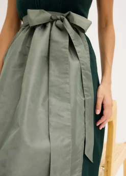 Clearance Traje tirolés con corpiño de terciopelo y delantal de satén (2 piezas) Mujer Vestidos