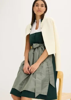 Clearance Traje tirolés con corpiño de terciopelo y delantal de satén (2 piezas) Mujer Vestidos