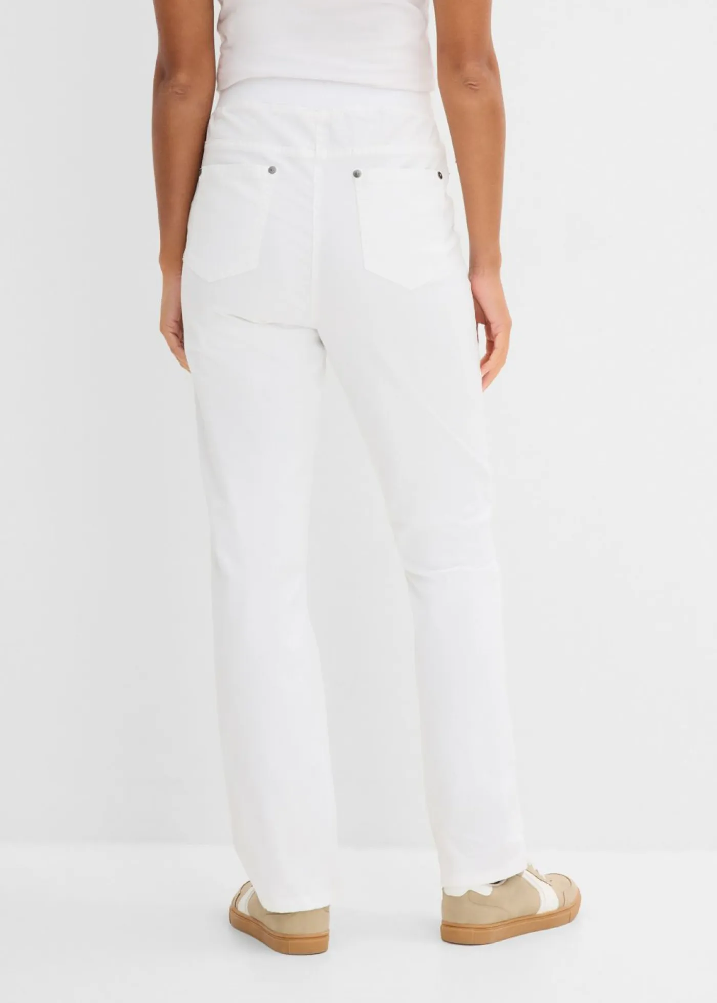 Sale Treggings de sarga de mezcla de algodón elástica Mujer Pantalones